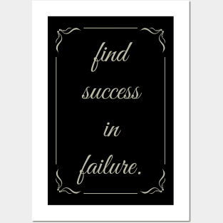 Find Success in Failure Posters and Art